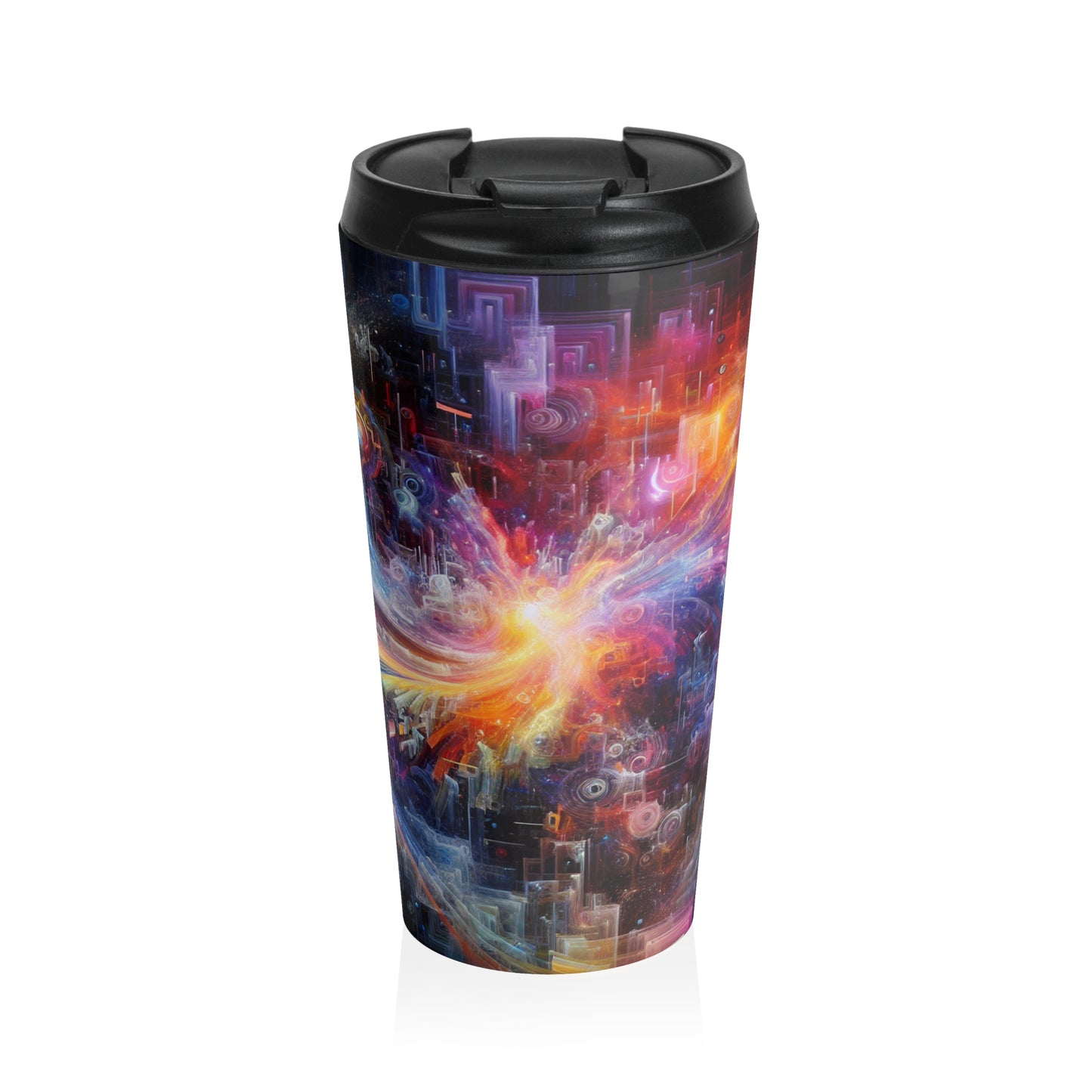 "Chromatic Sundown: Time-Lapse Sky Art" - The Alien Stainless Steel Travel Mug Video Art