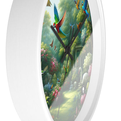 "Exotic Bird Haven" - L'horloge murale extraterrestre