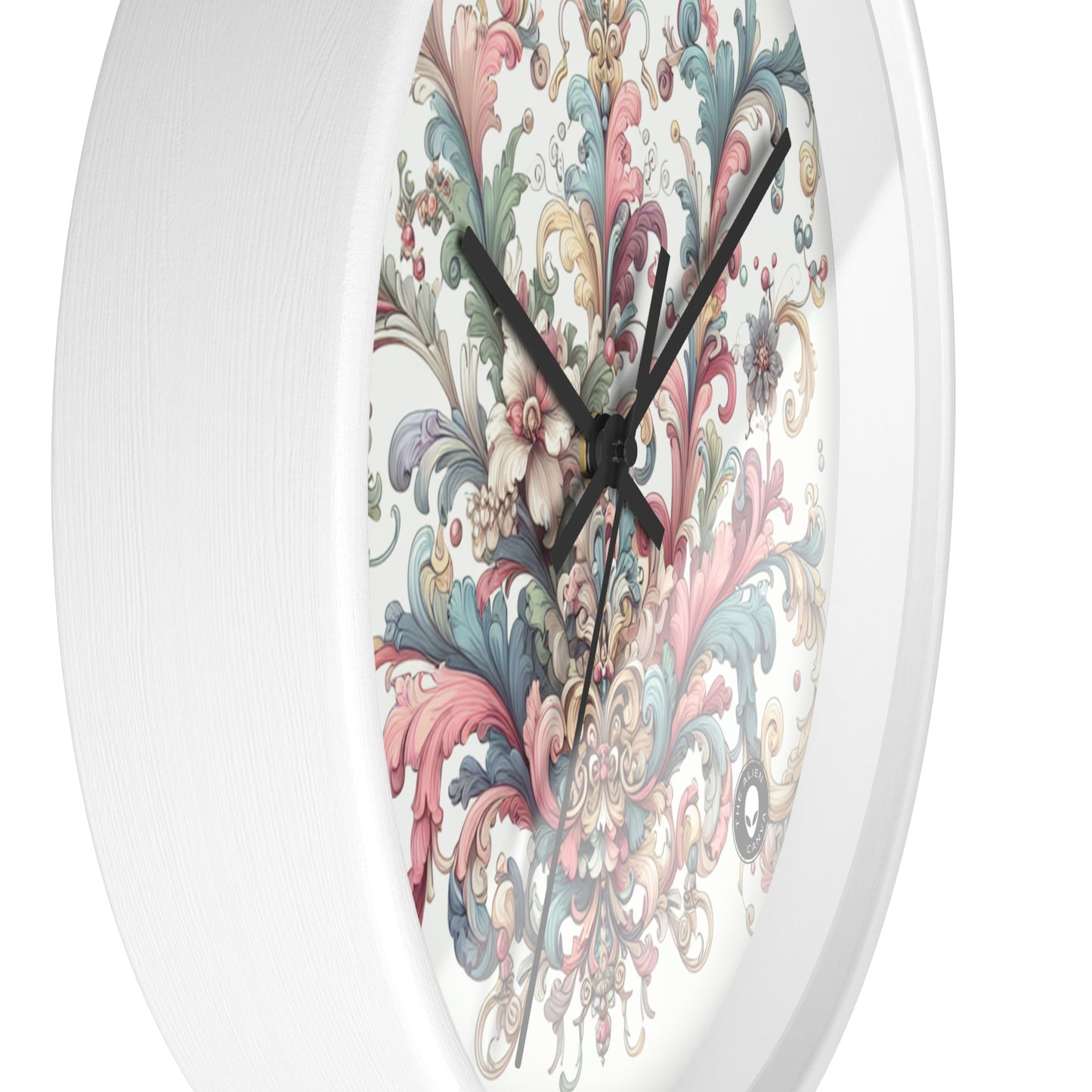 "Élégance enchantée : une soirée dans un jardin rococo" - The Alien Wall Clock Rococo