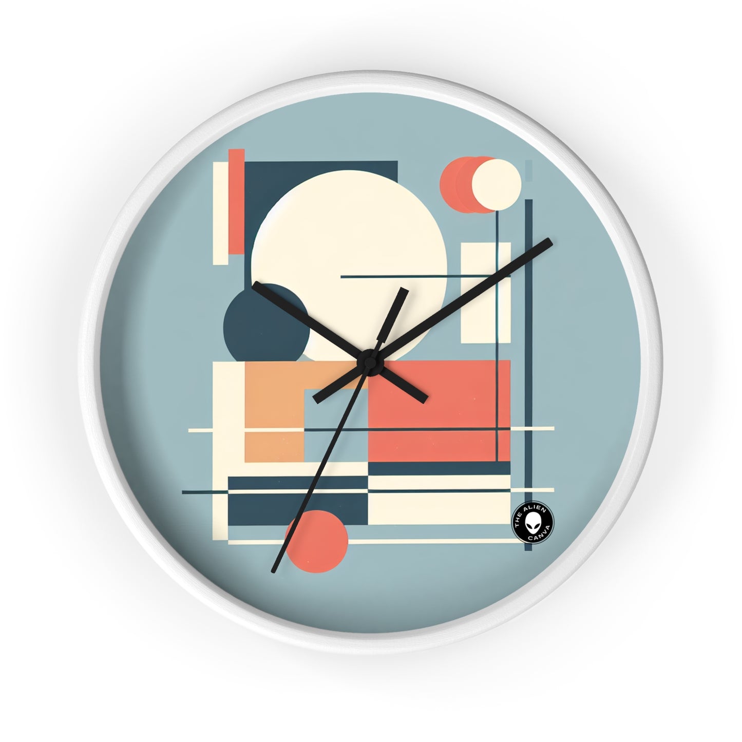 "Minimalistic Serenity: Tranquil Sunset Reflections" - The Alien Wall Clock Minimalism