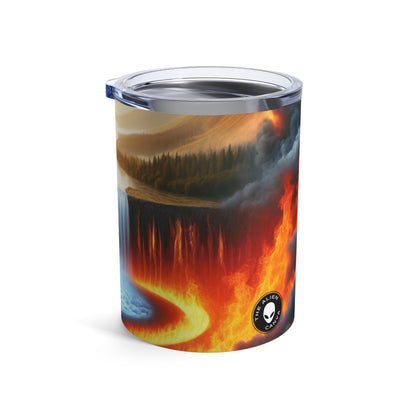 "Fusion of Elements: Harmony in Contrast" - The Alien Tumbler 10oz