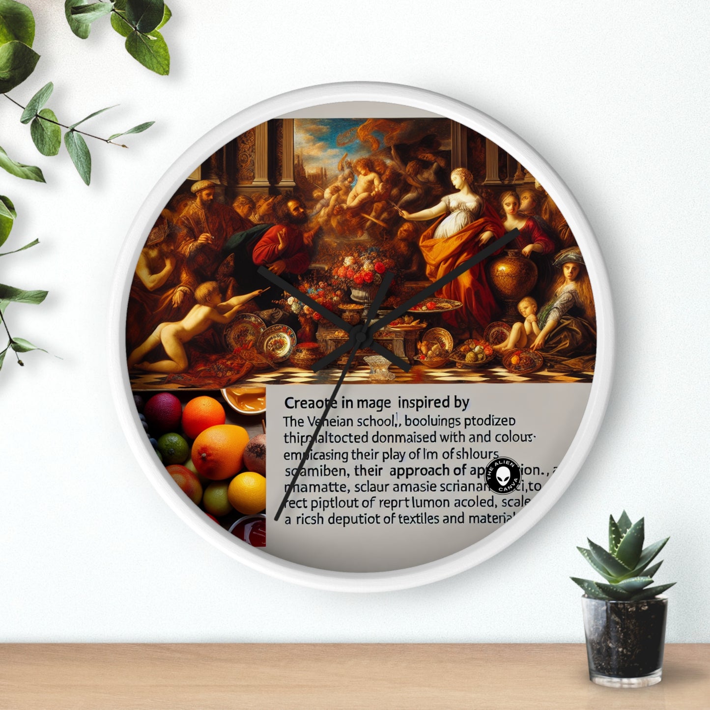 Venetian Reverie: A Contemporary Homage to the Vibrant Elegance of the Venetian School - The Alien Wall Clock Venetian School