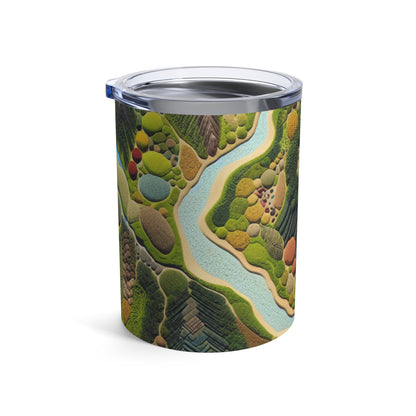 "Mapping Mother Nature: Crafting a Living Mural of Our Region". - The Alien Tumbler 10oz Land Art Style