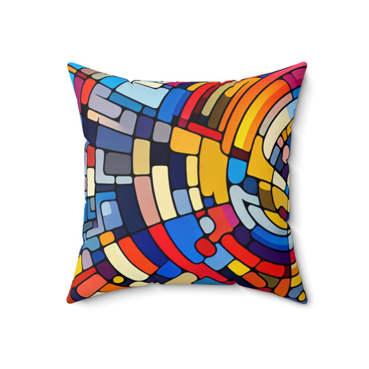 "Endless Possibilities" - The Alien Spun Polyester Square Pillow Abstract Art Style