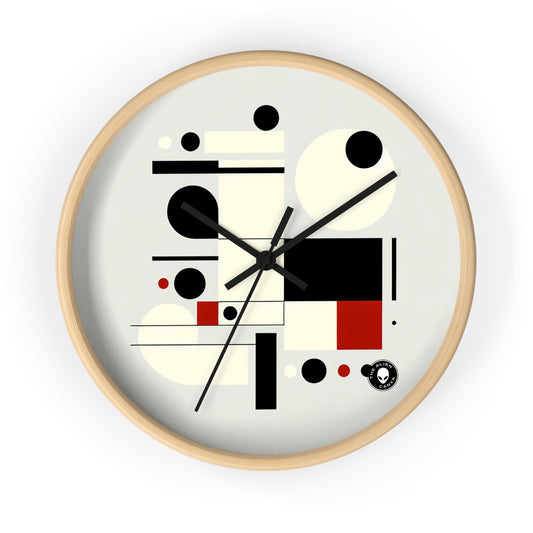 "Dynamic Balance: A Suprematist Exploration" - The Alien Wall Clock Suprematism