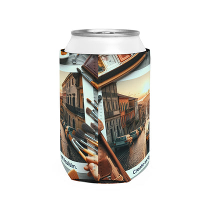 "Serenidad en las pinceladas: realismo inmersivo en la tranquilidad de la naturaleza" - The Alien Can Cooler Sleeve Realism