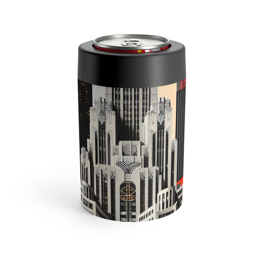 "A Contrast of Times: Classic Art Deco Skyscrapers and a Modern Cityscape" - The Alien Can Holder Art Deco Style