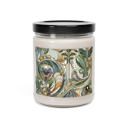 "Enchantement au clair de lune : une sérénade mystique dans l'Art nouveau" - La bougie de soja parfumée Alien 9oz Art Nouveau