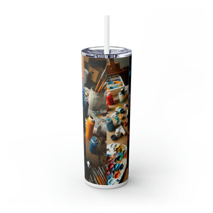 « Vibrance du marché : une perspective postimpressionniste » - The Alien Maars® Skinny Tumbler with Straw 20oz Post-impressionnisme