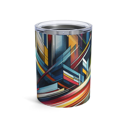 "Galactic Dream: Futuristic Neon City" - The Alien Tumbler 10oz Futurism