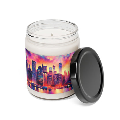 Hidden Oasis: A Spontaneous Impressionism Masterpiece in Vibrant Hues - The Alien Scented Soy Candle 9oz Impressionism