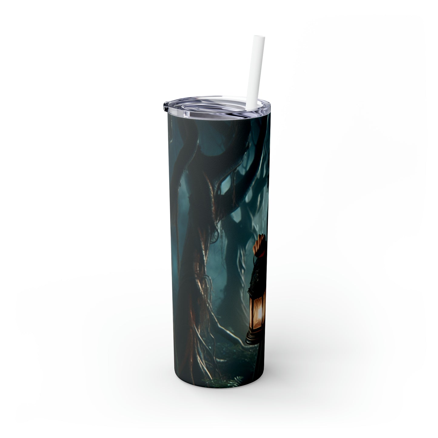 "Prêt pour la bataille dans les bois tordus" - The Alien Maars® Skinny Tumbler avec paille 20oz Style Art Gothique