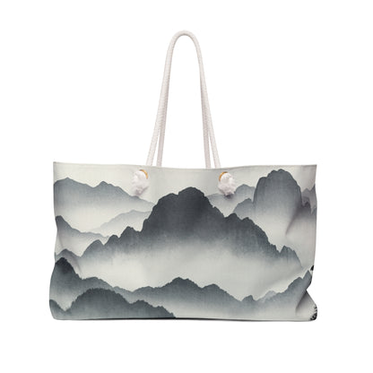 "Harmonious Ink: Capturing the Tranquility of a Zen Garden" - The Alien Weekender Bag Ink Wash Painting