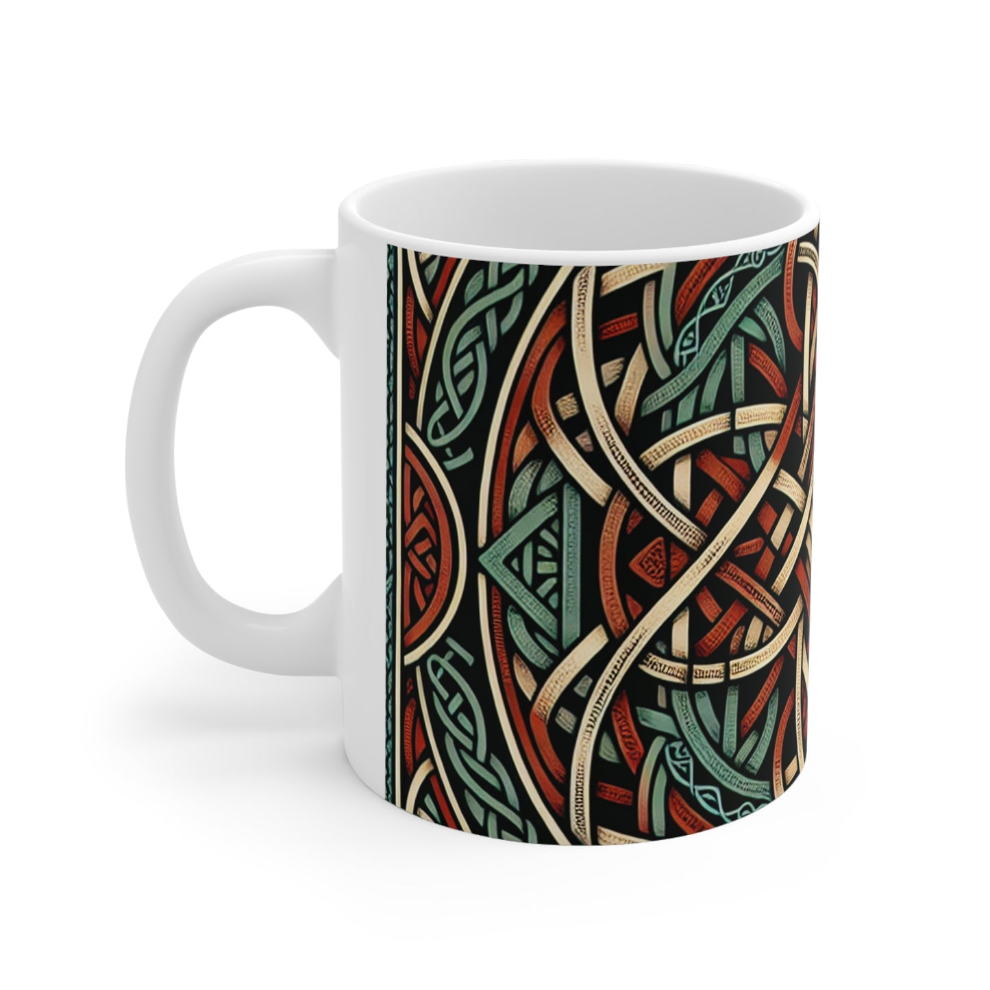 "Majestic Celtic Vision: Una fascinante obra de arte inspirada en los acantilados de Moher" - The Alien Ceramic Mug 11oz Celtic Art