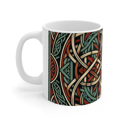 "Majestic Celtic Vision : Une œuvre d'art fascinante inspirée des falaises de Moher" - The Alien Ceramic Mug 11oz Celtic Art