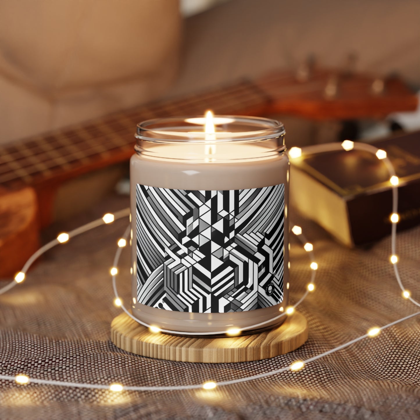 "Perception in Motion: A Mind-Bending Op Art Masterpiece" - The Alien Scented Soy Candle 9oz Op Art