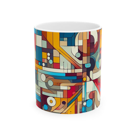 "Galactic Whirlwind: An Abstract Exploration of Cosmic Mysteries" - The Alien Ceramic Mug 11oz Abstract Art