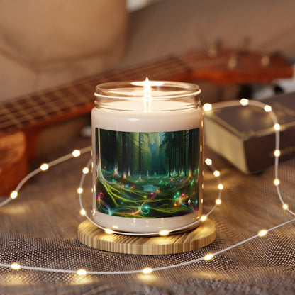 - Crystal-Enchanted Forest: A Tapestry of Light - The Alien Scented Soy Candle 9oz