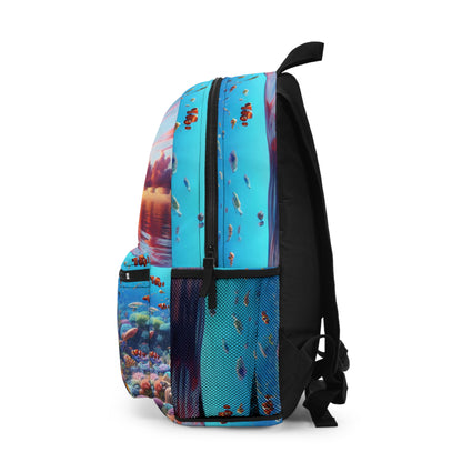 "Sunset Splendor: Underwater Coral Reef" - The Alien Backpack