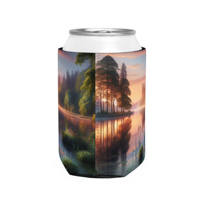 "Urban Symmetry: A Hyperrealistic Exploration of City Life" - The Alien Can Cooler Sleeve Hyperrealism