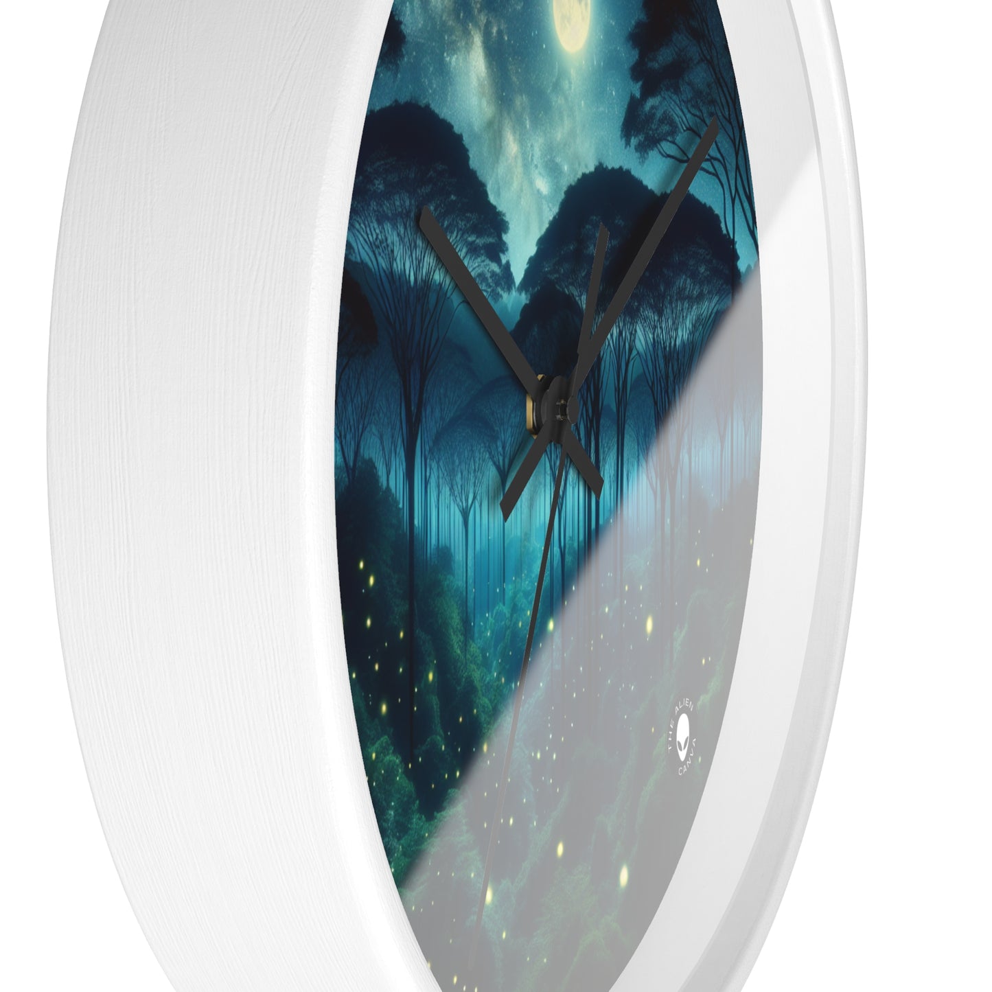 "Moonlit Enchantment" - The Alien Wall Clock