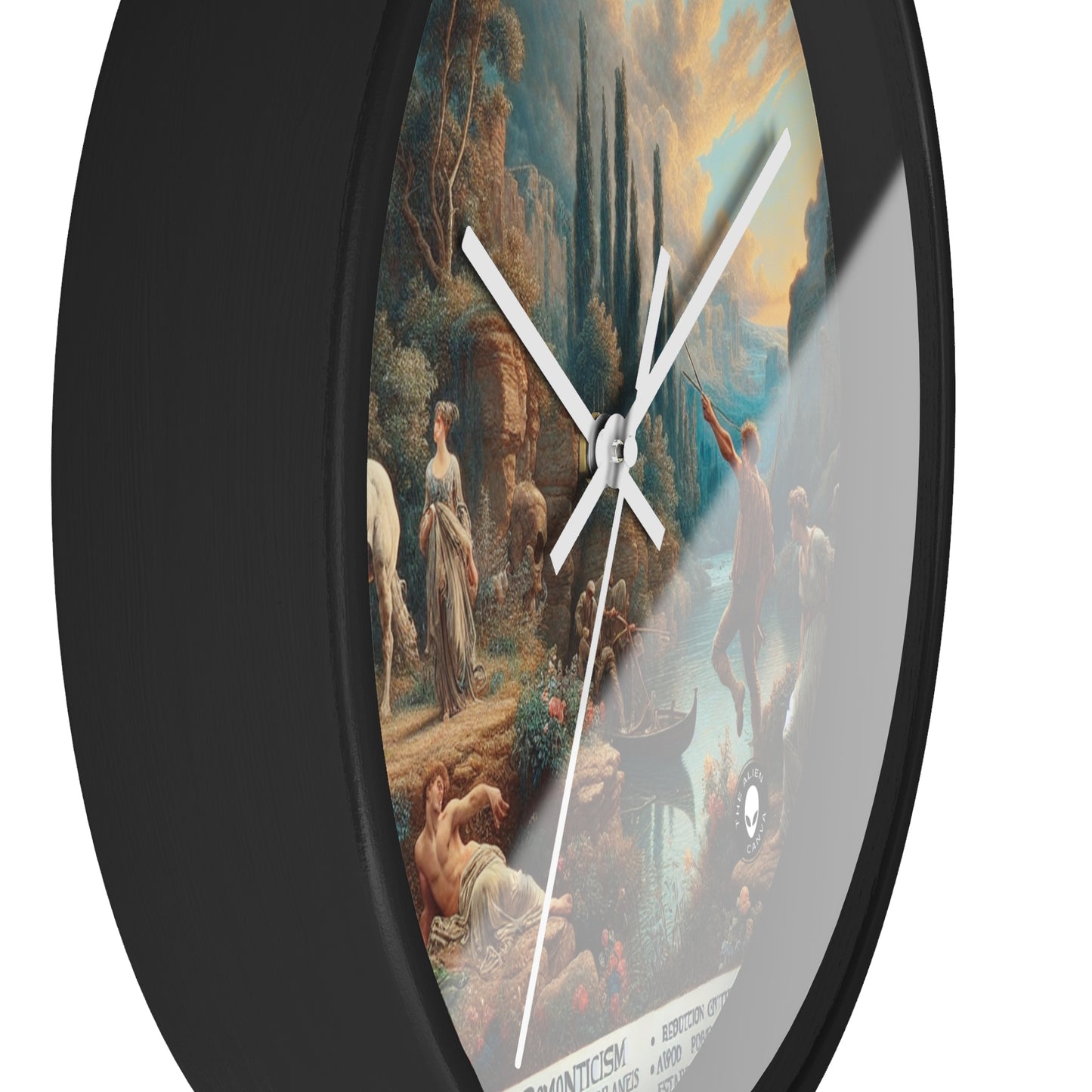 "Sunset Serenade: A Romantic Landscape" - The Alien Wall Clock Romanticism