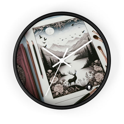 "Twilight Serenity: A Romantic Landscape" - The Alien Wall Clock Romanticism