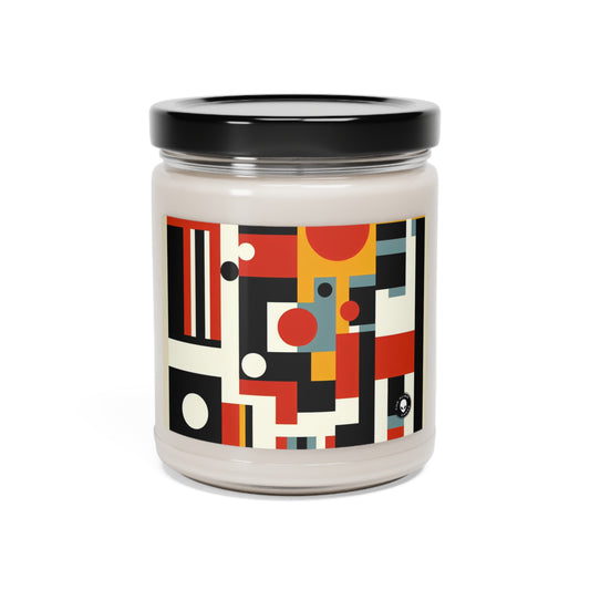 "Paisaje urbano futurista: armonización del arte y la tecnología en una obra maestra constructivista dinámica" - The Alien Scented Soy Candle 9oz Constructivism