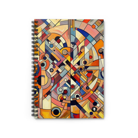 Chaos and Harmony: A Visual Dance - The Alien Spiral Notebook (Ruled Line) Abstract Art