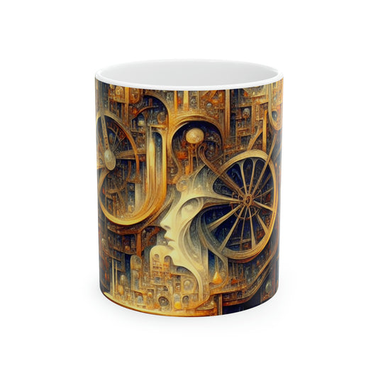 "Unity in Vibrant Harmony: An Abstract Metaphysical Exploration" - The Alien Ceramic Mug 11oz Metaphysical Art