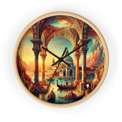 Venetian Dreams: A Fantastical Twist on the Famous Canals - The Alien Wall Clock Venetian School