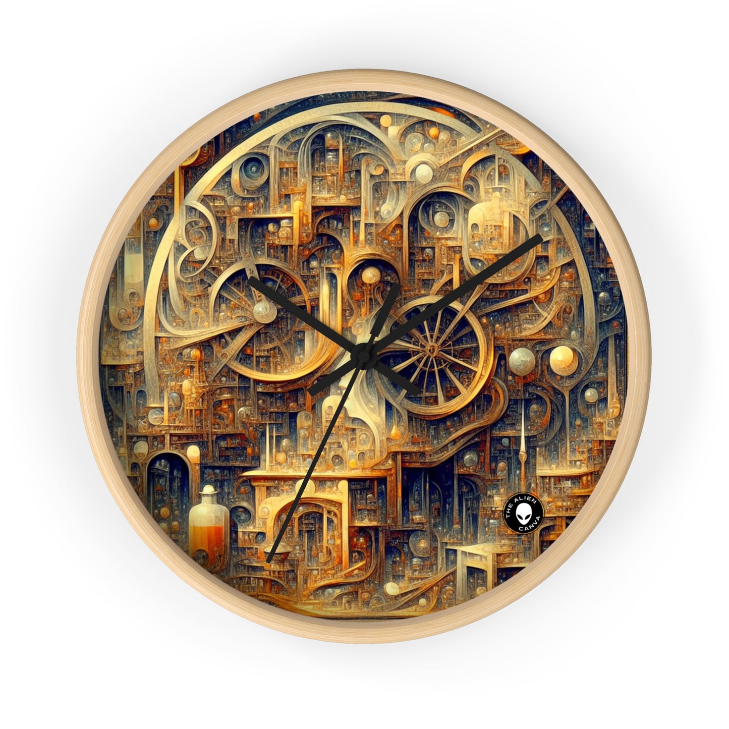 "Unity in Vibrant Harmony: An Abstract Metaphysical Exploration" - The Alien Wall Clock Metaphysical Art