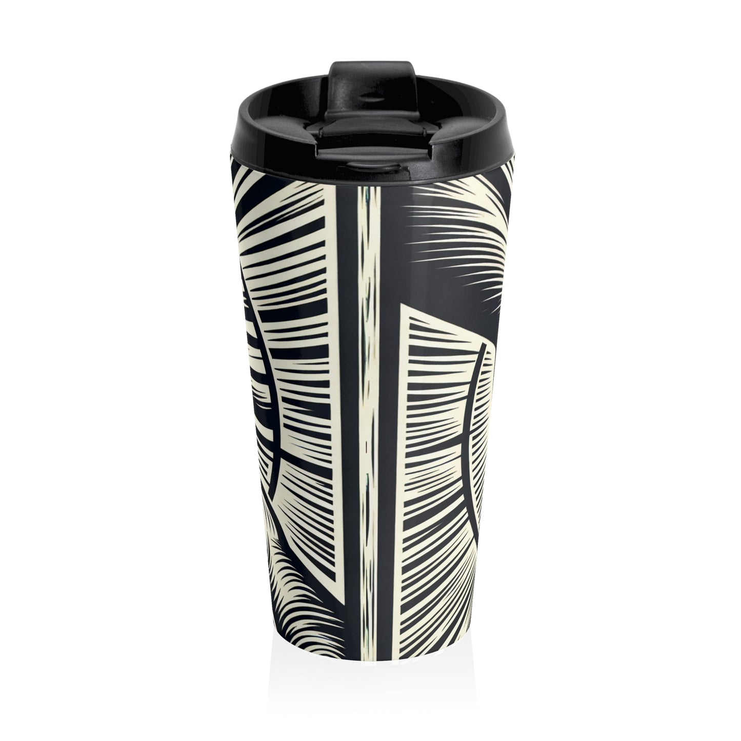 "Uniting Hands, Uniting Nations" - The Alien Stainless Steel Travel Mug Woodcut Printing Style