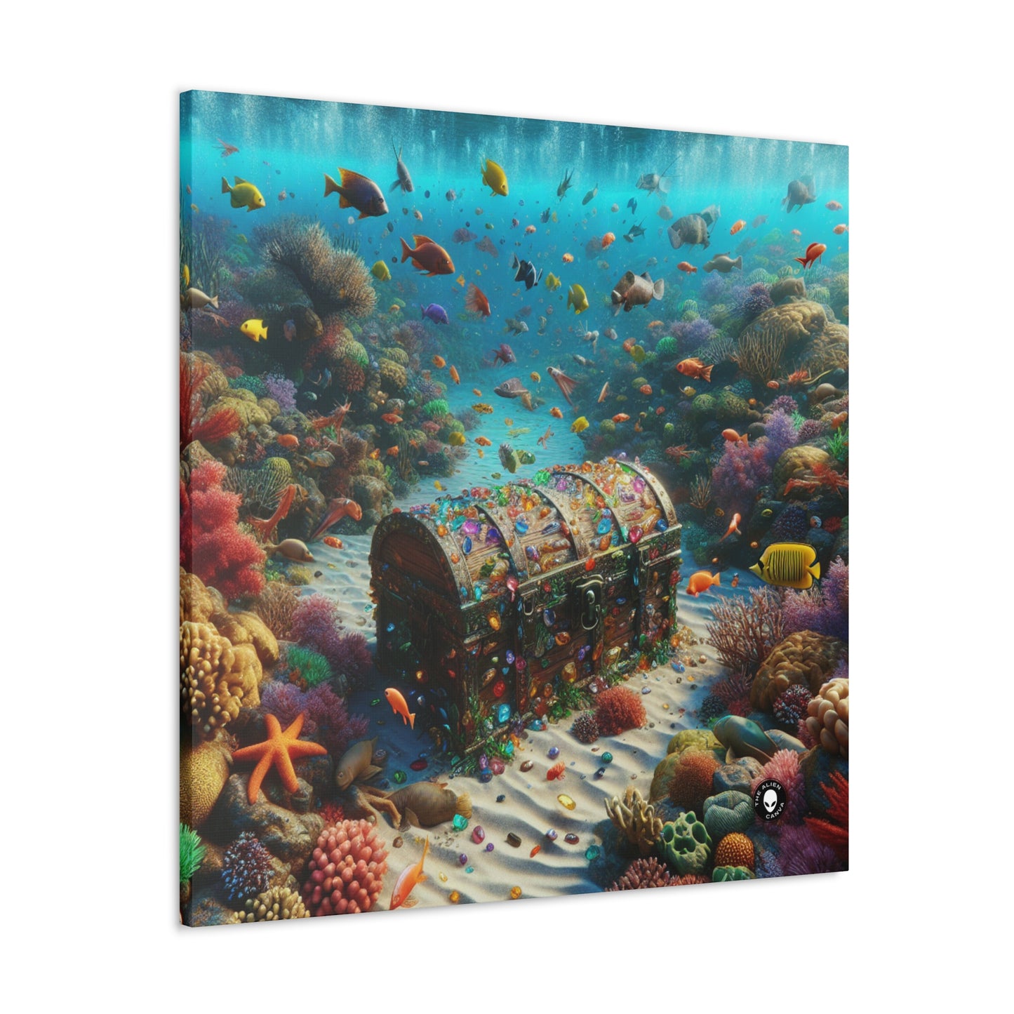 "Jeweled Depths: Discover the Hidden Treasure" - The Alien Canva