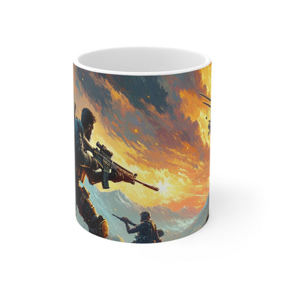 "Recreating a Game-themed Masterpiece" - The Alien Ceramic Mug 11oz Video Game Art Style