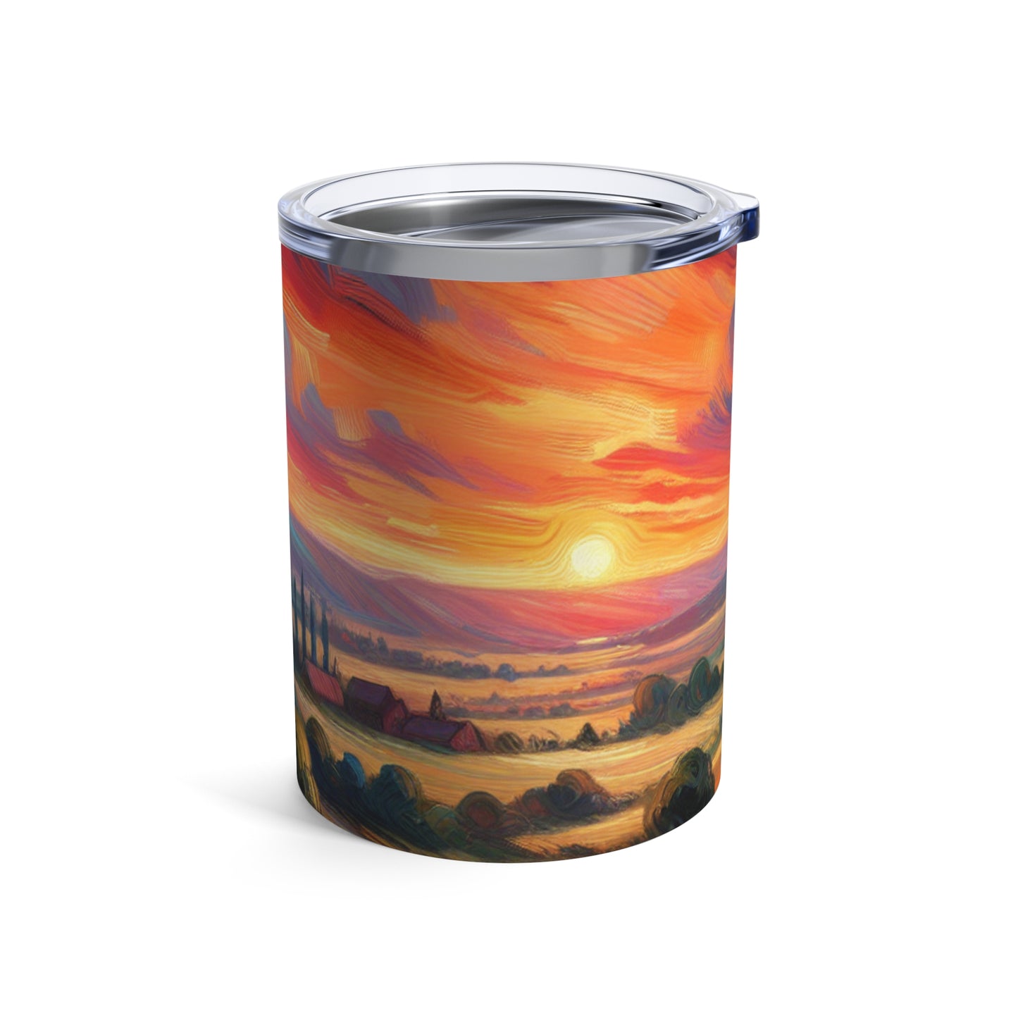 "Vistas armoniosas: una celebración posimpresionista de la naturaleza y la vida rural" - The Alien Tumbler 10oz Postimpresionismo