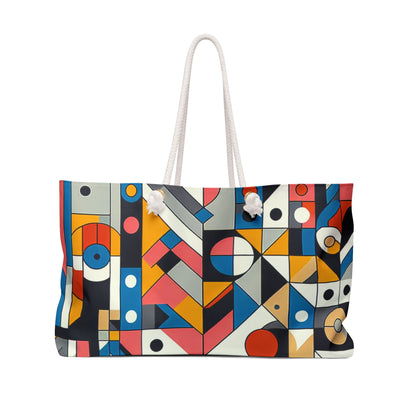 "Cityscape Ignited" - The Alien Weekender Bag Geometric Abstraction