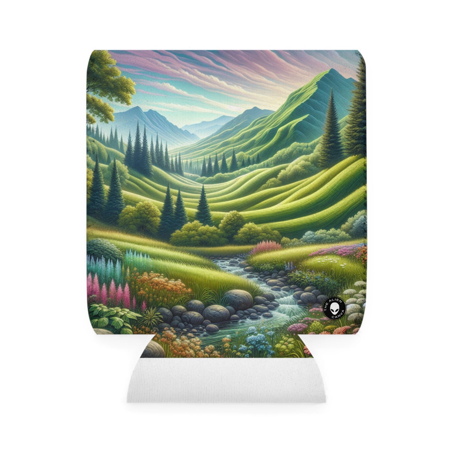 "Seasons in Serenity: An Environmental Art Journey" - The Alien Can Cooler Sleeve Environmental Art