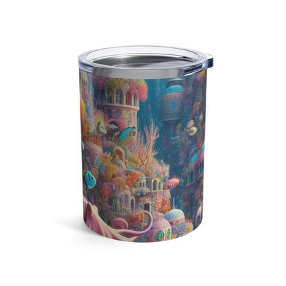 "El tesoro de las profundidades: una fantástica ciudad submarina" - Vaso Alien de 10 oz