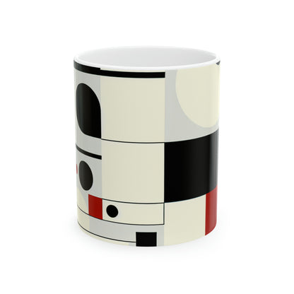 "Dynamic Balance: A Suprematist Exploration" - The Alien Ceramic Mug 11oz Suprematism