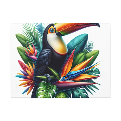 "Toucan sur une fleur tropicale" - Le style hyperréaliste Alien Canva