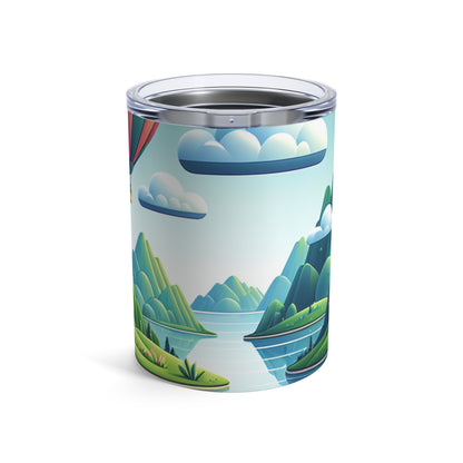 « Ciel tranquille : aventure en montgolfière » - Le verre Alien 10oz