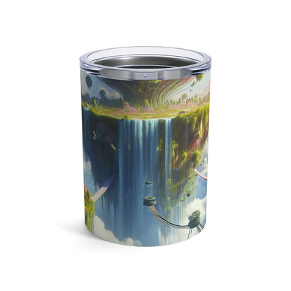 "Sky Islands: Un paraíso surrealista" - Vaso Alien de 10 oz