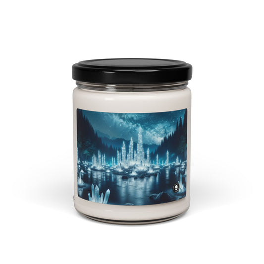 "Crystal Grove: Starlit Reflections" - Vela de soja con aroma a alienígena de 9 oz