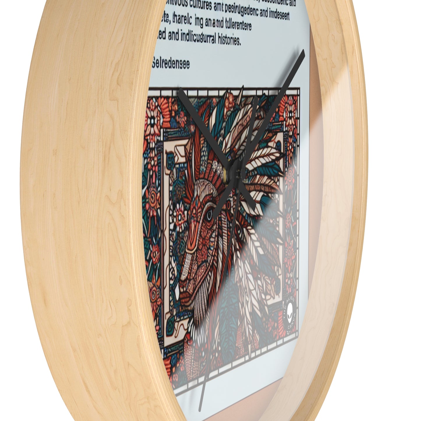 "Resilience Unveiled: A Postcolonial Celebration" - The Alien Wall Clock Postcolonial Art