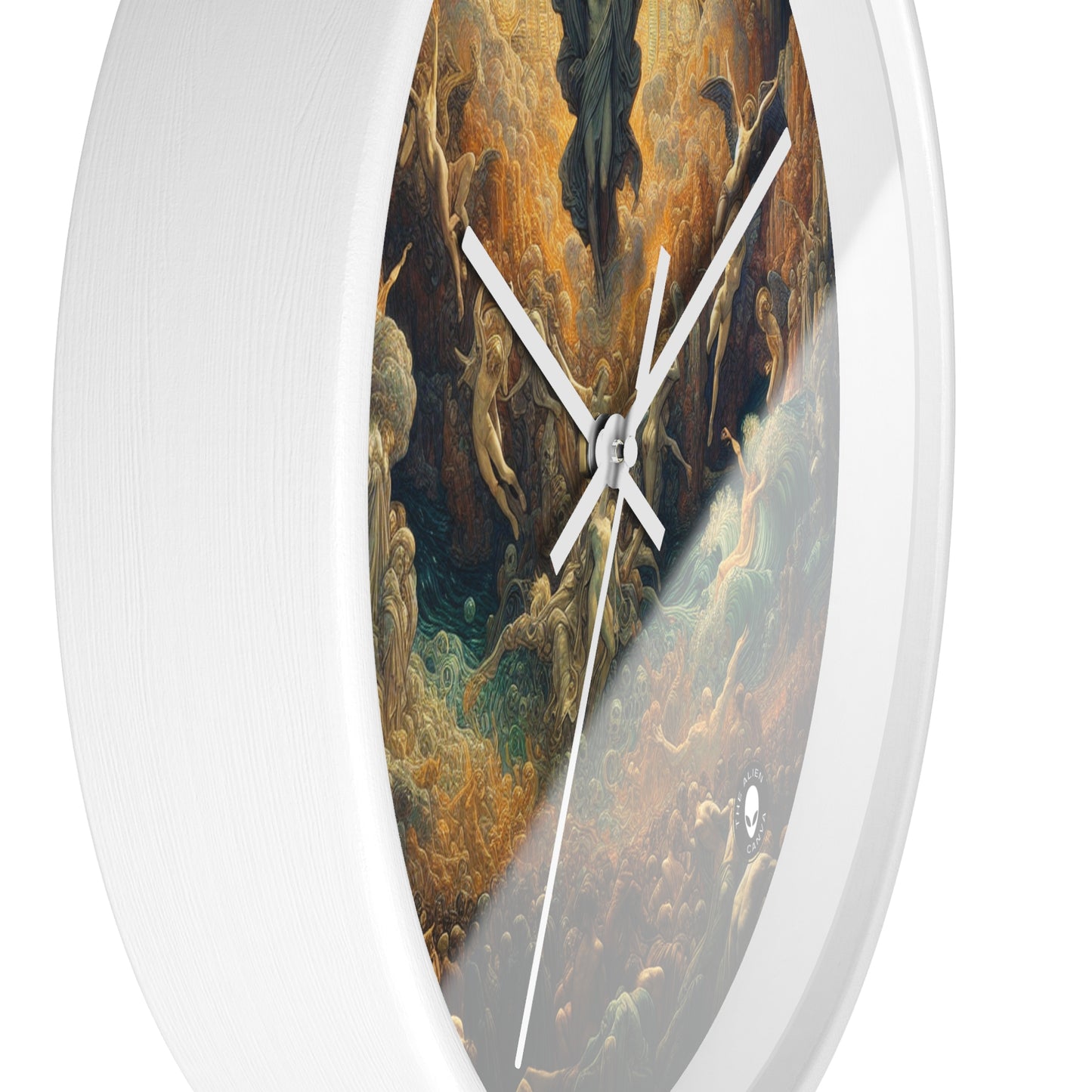 "Mystical Reflections: A Symbolic Journey Through the Looking Glass" - The Alien Wall Clock Symbolism