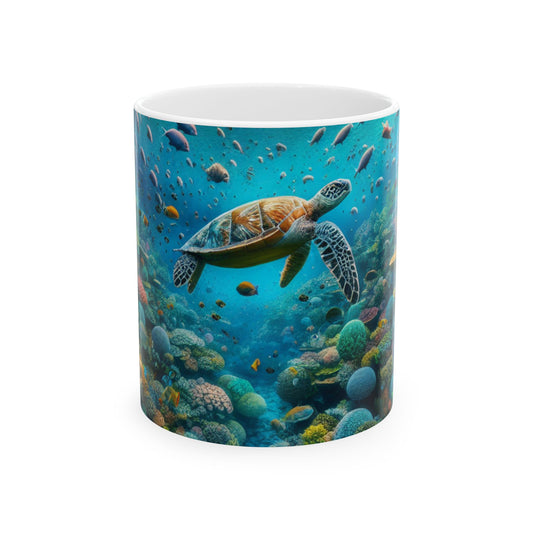 "Beneath the Surface: An Underwater Wonderland" - The Alien Ceramic Mug 11oz