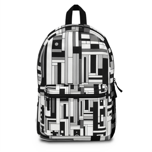 "De Stijl in Black and White" - The Alien Backpack De Stijl Style