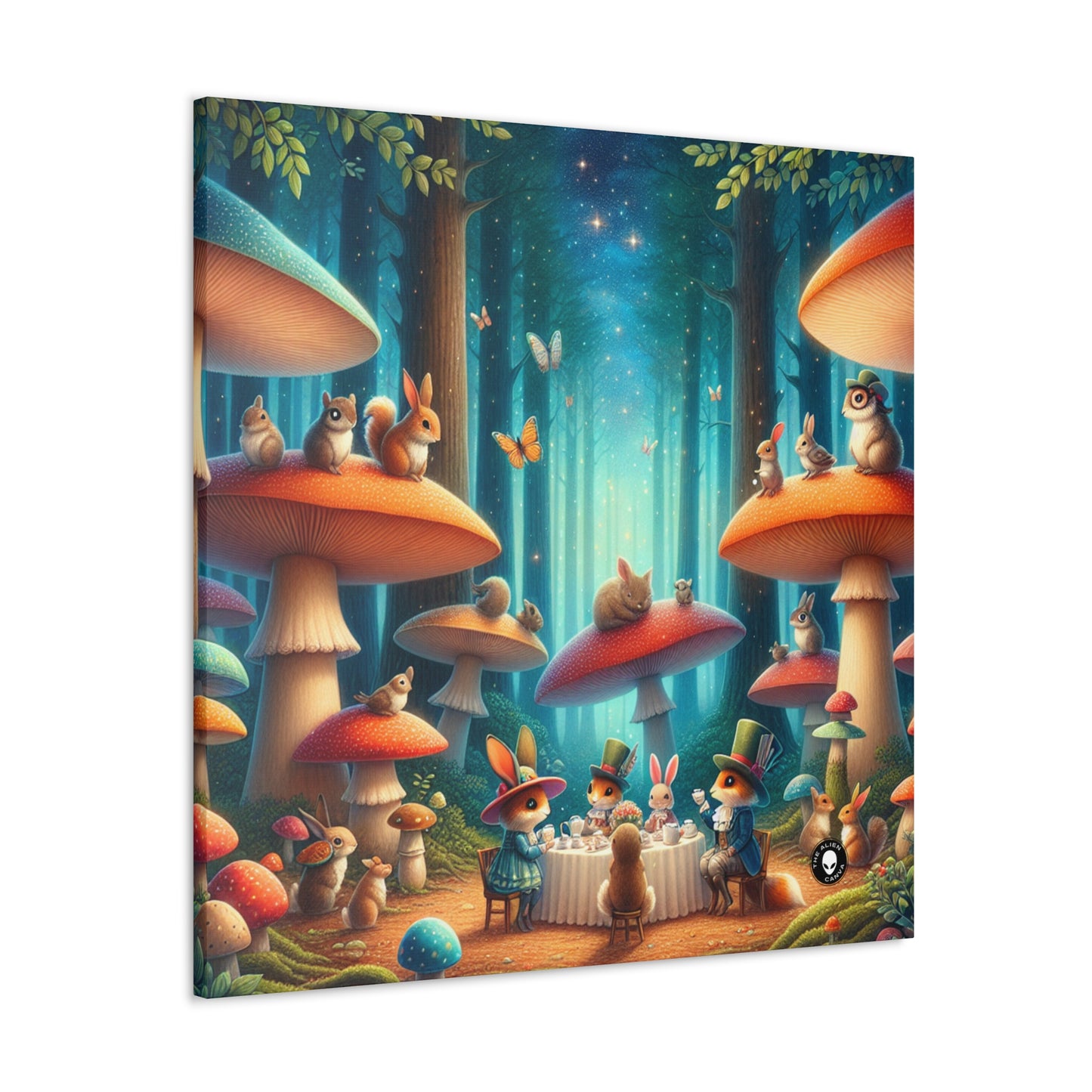 "Mushroom Wonderland: A Magical Tea Party" - The Alien Canva