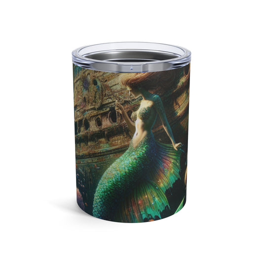 "Mermaid's Treasure: Exploring the Sunken Shipwreck" - The Alien Tumbler 10oz